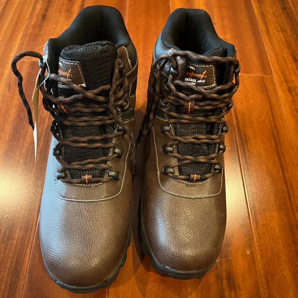 Weatherproof Vintage Jasper Boots‎ Brown Hiking Rugged Trail Laceup New Men 10M